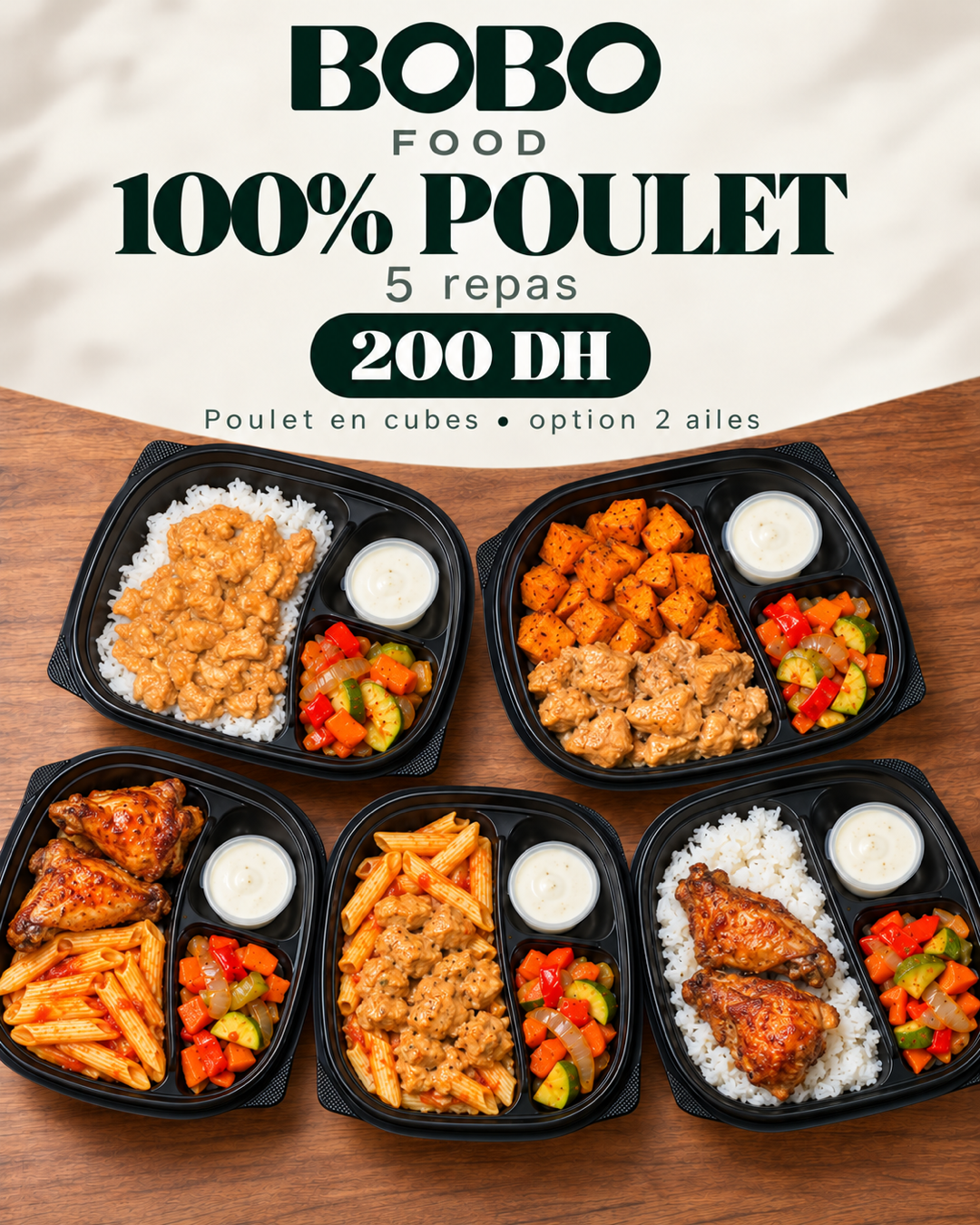 Repas du pack 100% Poulet