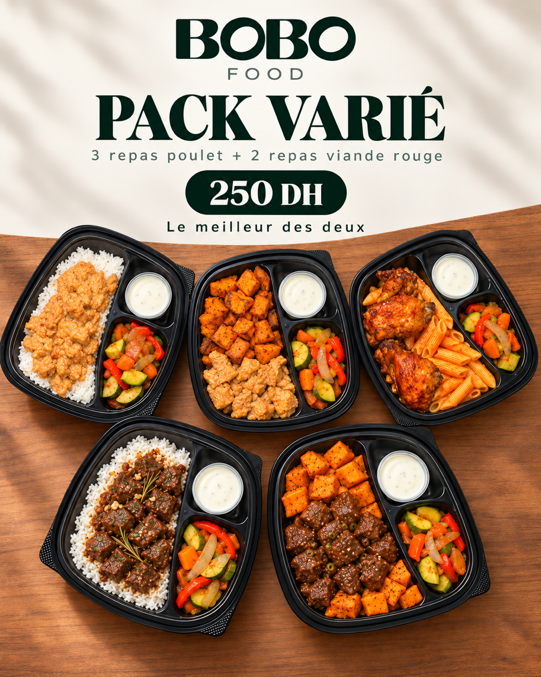 Repas du pack Pack Varié